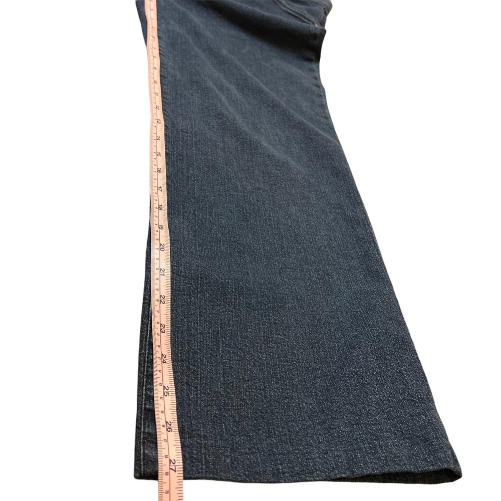 Talbots 10P Petite Signature Flare Mid Rise Dark Wash. - Picture 9 of 9
